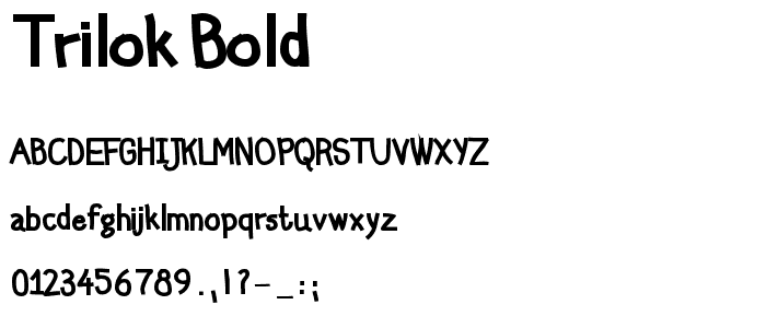 Trilok Bold font